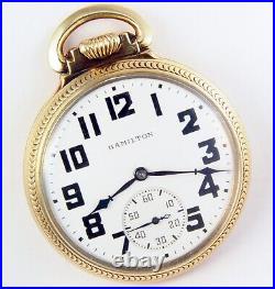 Hamilton 992b 21 Jewel 16 Size Scarce Model 9 Case Railroad Pocket Watch