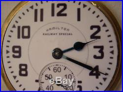 Hamilton 992b Railway Special 21j 16sz Pocketwatch Bar Over Crown Case