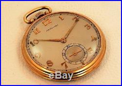 Hamilton Pocket Watch 14K SOLID GOLD CASE Caliber 917, 17 Jewels RUNS