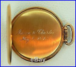 Hamilton Pocket Watch 14K SOLID GOLD CASE Caliber 917, 17 Jewels RUNS