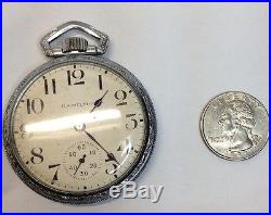 Hamilton Pocket Watch 950 23J 1906 Chrome Case (w112)