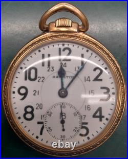 Hamilton Railroad Grade Pocket Watch 992B Canadian Case and Dial