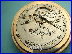 Hamilton Railroad Pocket Watch Adjusted Position & TEMP P. F. McCARTHY RUNNING