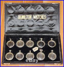 Hamilton Railroad Salesman Case with Hamilton PW Display Cases No Reserve