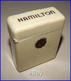 Hamilton Railway Special 992B Size 16 21J Pocket Watch withBakelite Cigarette Case