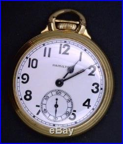 Hamilton Watch Co. 992B Size 16 21 Jewel Gold Filled Case 002