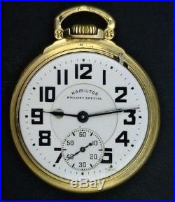 Hamilton Watch Co. 992B Size 16 21 Jewel Gold Filled Case