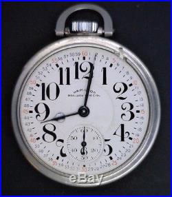 Hamilton Watch Co. 992B Size 16 21 Jewel Stainless Steel Case