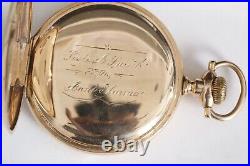 Hamilton ca. 1903 17J Jeweler Signed W. P Carruthers Hunting Case 16s Pocket Watch