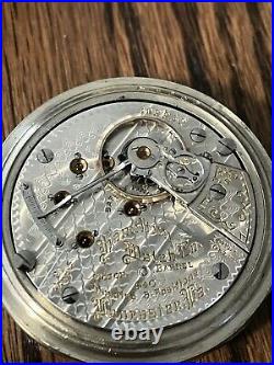 Hamilton pocket watch, 18S, 21J, 940 keystone silveroid case, C-1911, RUNNING