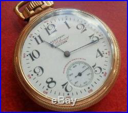 Hampden 16s Electric Railway Standard 17j Of Pocket Watch Keystone Gf Case Runs