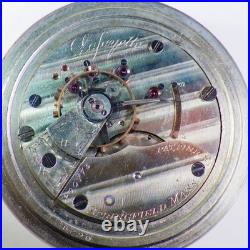 Hampden 18 Size Lafayette, Gold Settings/Screws, Silver Case RUNS