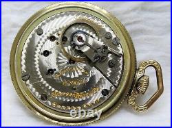 Hampden 18s 17j Pocket Watch, good Deco case 10k rgp