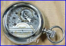 Hampden 18s pocket watch display case runs great 1909 d281