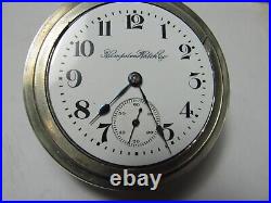 Hampden 1911 display case 18 sz. Pocket watch. Exc+++ overall/runs fine