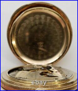 Hampden 6S. 11J. Fancy dial grade No. 206 14K gold filled hunter case (1888) nice