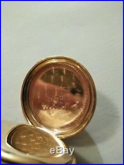 Hampden 6 size 15 jewels mint fancy dial (1889) 14K. Gold filled hunter case