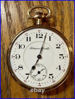 Hampden Antique Pocket Watch 16size, 17 Jewels, Stunning Gold Case