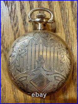 Hampden Antique Pocket Watch 16size, 17 Jewels, Stunning Gold Case