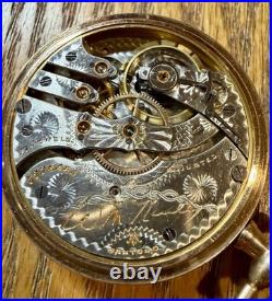 Hampden Antique Pocket Watch 16size, 17 Jewels, Stunning Gold Case
