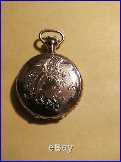 Hampden DIADEM 3/0 size 15 jewels fancy dial (1905) 14K gold filled hunter case
