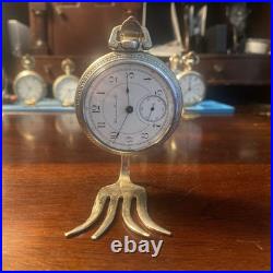 Hampden Dueber Grand 17J Pocket Watch. Engraved Keystone Case. Runs Excellent