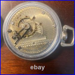 Hampden Dueber Grand 17J Pocket Watch. Engraved Keystone Case. Runs Excellent