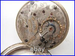 Hampden John Hancock 21 Jewel Silver Case Pocket Watch Running Size 18