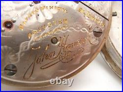 Hampden John Hancock 21 Jewel Silver Case Pocket Watch Running Size 18