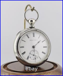 Hampden Keewind 18s Pocket Watch Est Year Made 1880 In a Display Back Case