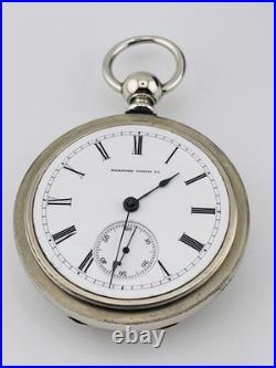 Hampden Keewind 18s Pocket Watch Est Year Made 1880 In a Display Back Case