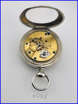 Hampden Keewind 18s Pocket Watch Est Year Made 1880 In a Display Back Case