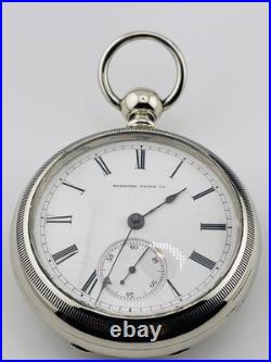 Hampden Keewind 18s Pocket Watch Est Year Made 1880 In a Display Back Case