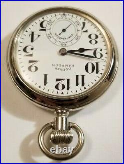 Hampden Scarce 16S 21 jewel adj, Chronometer on dial grade No. 555 display case