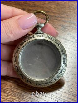 Hebdomas Open Face Pocket Watch Case Hunting Scene