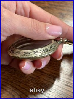 Hebdomas Open Face Pocket Watch Case Hunting Scene