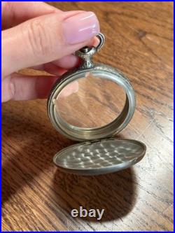 Hebdomas Open Face Pocket Watch Case Hunting Scene