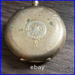 Hebdomas Yellow Gold Full Hunter Pocket Watch 8-Day Roman Numerals Mechanical