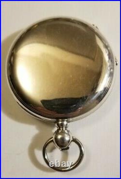 Henry Biegulin 18 Size 11 Jewel Key Wind Pocket Watch Coin Silver Case Circa1880