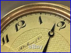 Henry Moser, Swiss pocket watch Extra thin 14k gold case, lever escapement