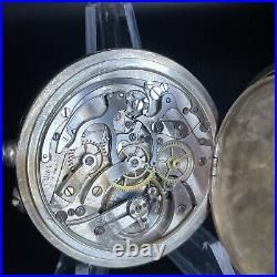 Hi grade Suburban Watch Co 15j 30 Minute Chronograph. 935 Argentum Silver Case
