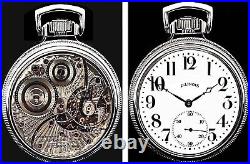 High End Clear Back Main Liner Display Case Pocket Watch ILLINOIS Bunn Special