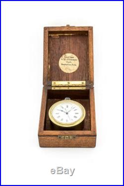 High end Ulysse Nardin deck watch chronometer No 122258 1944 silver 925 case