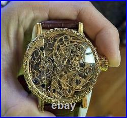 High grade 8 Day Hebdomas pocket watch movement in new marriage case! Skeleton