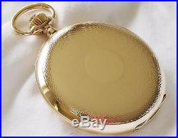 Highly collectible Swiss Solid Gold 14K hunter case Movado pocket watch