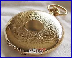 Highly collectible Swiss Solid Gold 14K hunter case Movado pocket watch