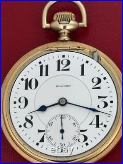 Howard 23 Jewels Series O 1915 Railroad Pocket Watch With Howard Case