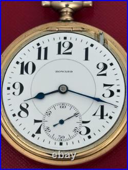 Howard 23 Jewels Series O 1915 Railroad Pocket Watch With Howard Case
