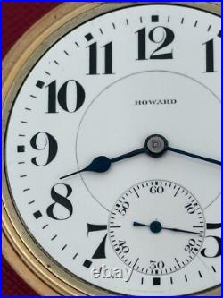 Howard 23 Jewels Series O 1915 Railroad Pocket Watch With Howard Case
