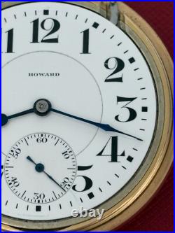 Howard 23 Jewels Series O 1915 Railroad Pocket Watch With Howard Case